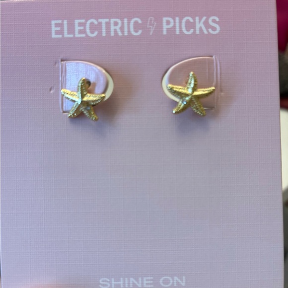 Electric Picks Accessories - Electric Picks Gold Starfish Earrings